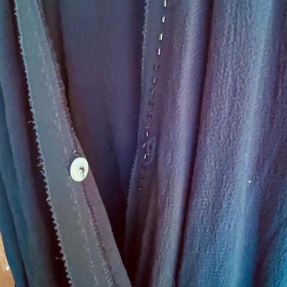 Zara Basic Navy Blue Wrap Jumpsuit Crossover Sleeveless Size XS - Picture 4 of 13